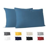 Dreamzie - Funda Almohada 40x70 cm - Juego de 2-100% Algodón - Azul