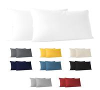 Dreamzie - Funda Almohada 40x80 cm - Juego de 2-100% Algodón - Blanco