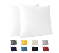 Dreamzie - Funda Almohada 65x65 cm - Juego de 2-100% Algodón - Blanco