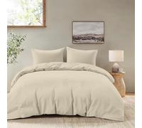 Dreamzie Funda Nordica Cama 135 - Ropa de Cama Microfibra Suave Oeko-Tex - Juego de Funda Edredon 200x200 cm con 2 Fundas Almohada 65x65 cm - Beige