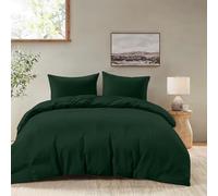 Dreamzie Funda Nordica Cama 135 - Ropa de Cama Microfibra Suave Oeko-Tex - Juego de Funda Edredon 200x200 cm con 2 Fundas Almohada 50x70 cm - Verde