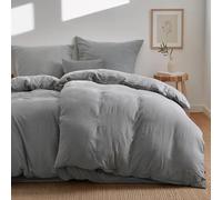 Dreamzie Fundas Nordicas Cama 90 de Algodon Percal - Antracita - Ropa de Cama 135x200, 2 Funda Nórdicas + 2 Fundas de Almohada 80x80 - 4 Piezas
