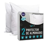 Dreamzie - Juego de 2 Fundas de Almohada Impermeables - para Cojines 50 x 75 cm - Funda Exterior de Algodón Oeko-Tex® - Protectores de Almohada Transpirable, Hipoalergénica - Garantía 10 años