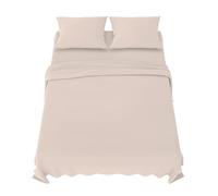 Dreamzie - Juego de Sábanas 180x200 cm - Microfibra Cepillada - Beige