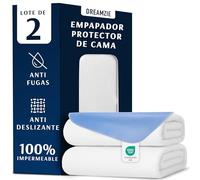 Dreamzie Protector Colchon Impermeable e Absorbente - 70 x 100 cm- Funda Colchon Lavable para Incontinencia - Lote de 2