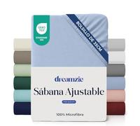 Dreamzie - Sábana Bajera 150x190/200cm Ajustable - Microfibra Ultra Suave