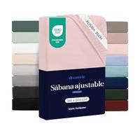 Dreamzie Sabanas 180x200 - Bonete 35 cm - Microfibra Suave - para Colchones Gruesos - Certificado Oeko-Tex - Rosa