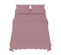 Dreamzie Sabanas 180x200 cm - Juego de Sabanas 4 Piezas - Poliéster Microfibra Cepillada - Sabana Bajera, Sabana Encimera Cama y 2 Fundas de Almohada (Sabanas Cama 180, Rosa)