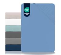 Dreamzie Sabanas 80x200 Ajustable - Microfibra Ultra Suave Oeko Tex Certificado - Sabana Bajera 80x200 - Azul Cerúleo