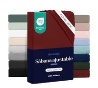 Dreamzie Sabanas Bajeras 140x200 - Bonete 35 cm - Microfibra Suave - para Colchones Gruesos - Certificado Oeko-Tex - Burgundy