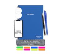 Dreiklang - be smart - Cuaderno Reutilizable A5 con Planificador - Bloc, Rayado & Punteado, in olígrafo, Notas Adhesivas y Paño de Microfibra
