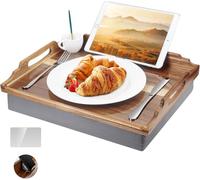 DRELIFAM Bandeja para portátil con cojín Mesa para sillón reclinable Bandeja para Cama Bandéjas para Comer en la Cama
