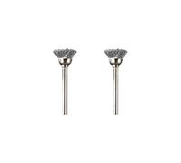 Dremel 442 Juego de accesorios de cepillos de acero al carbono, 2 cepillos (13 mm) para limpiar y eliminar el óxido de los materiales metálicos