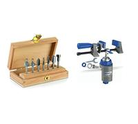 Dremel 660 Juego de Fresas Kit de Accesorios para Multiherramientas con 7 Fresa, Válido para Aglomerado + 2500 Multi-Vise Complemento para Multiherramientas 3 en 1,Tornillo de Banco Ajustable