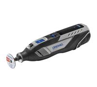 Dremel 8250 Herramienta rotativa inalámbrica 12V sin escobillas 5.000-30.000 RPM Kit con caja Dremel, 65 accesorios, 5 adaptadores, 2 baterías + cargador para desbaste, taladrado, fresado, eliminación