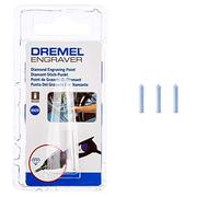Dremel 9929 Punta grabado de diamante para DR 290 Grabadora + 9924 Puntas de grabado de carbono