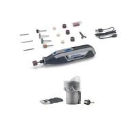 Dremel Lite 7760 Multiherramienta Inalámbrica,Batería de Litio 3.6 V, Kit con 15 Accesorios,Cargador USB, Velocidad 8000-25000 RPM + Kit de complementos para el cuidado de mascotas Dremel AT02-PGK