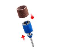 Dremel SC407 Mandril y bandas de Lija EZ Speedclic, juego de accesorios para herramienta rotativa con 1 mandril y 2 bandas de lija 13 mm para eliminación material en aluminio, cobre, madera, plástico