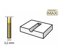 Dremel Broca MAX 9901DM tallado – Carburo tungsteno alto rendimiento, recubrimiento titanio, 3,2 mm
