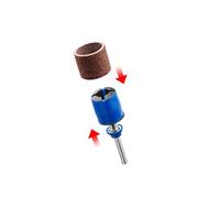 Dremel SC407 Mandril y bandas de Lija EZ Speedclic, juego de accesorios para herramienta rotativa con 1 mandril y 2 bandas de lija 13 mm para eliminación material en aluminio, cobre, madera, plástico