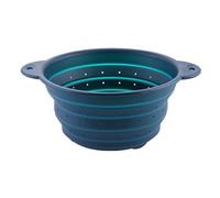 Drenaje redondo plegable de silicona para verduras, alta temperatura, telescópico, para camping, para exteriores, plato de frutas y verduras 061136