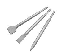 DRENECO Cincel SDS Plus Juego de 3 Cinceles: Cincel Plano 14x250x20, Cincel a Pala 14x250x40, Cincel de punta 14x250mm