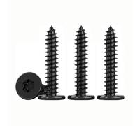 Drenky 50 Piezas M4x30mm Tornillo Torx Negro Autorroscante En Acero Inox A2 V2A Tornillos Roscachapas Autoperforantes de Cabeza Plana Para FijacióN En Madera Y Proyectos DIY