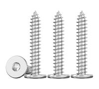 Drenky 50 Piezas M5x35mm Tornillos Autorroscantes Acero Inox A2 V2A Tornillo Roscachapas Para Madera, M5 Tornillos Torx Cabeza Plana, Rosca Completa