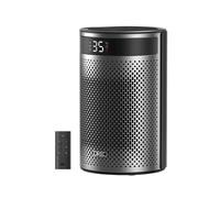 Dreo calefactor cerámico eléctrico atom 416 1500w portátil negro y plata
