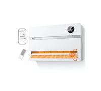 DREO Calefactor smart de pared, radiador eléctrico de bajo consumo 2000W, oscilación vertical de 120°, termostato, control remoto, temporizador de 24H, fácil montaje, compatible con Alexa, WH719S