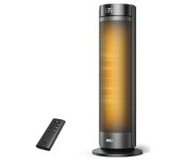 DREO Calefactor Torre 23 Pulgadas 2000W Silencioso, Estufa Portátil con Mando a Distancia, Oscilación 70°, Temporizador 12H, 5 Modos, Calefactor Cerámico PTC con Termostato para Oficina y Habitación