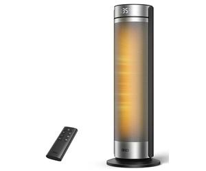 DREO Calefactor Torre 23 Pulgadas 2000W Silencioso, Estufa Portátil con Mando a Distancia, Oscilación 70°, Temporizador 12H, 5 Modos, Calefactor Cerámico PTC con Termostato para Oficina y Habitación