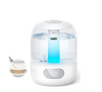 DREO Humidificador Bebés 3L 26dB Silencioso con Sensor de Humedad, Niebla Fría Ultrasónica, 30h Autonomía, Boquilla 360°, Luz Ambiental, Difusor de Aceites Esenciales, Blanco