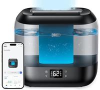 Dreo Humidificador inteligentes para dormitorio, humidificador de vapor frío de 4 litros con difusor de aceite y luz nocturna, 32 horas de autonomía, humidificadorsilenciosos para el hogar, la oficina