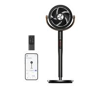 Dreo Smart Ventilador de Pie Silencioso 25dB, 30M de Viento, 1650m³/h Volumen de Aire, Turbo Circulador, Ventiladores Potentes con Mando, 6 Modos, 8 Velocidades, Oscilación Omnidireccional 120°+105°