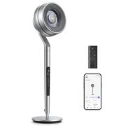 Dreo Ventilador de pedestal con control inteligente, ventiladores silenciosos de CC para recámara, ventilador oscilante omnidireccional de 120°+85°, Wi-Fi/Voz/Alexa, 100 pies, 10 velocidades, 6 modos,