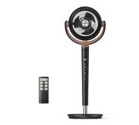 DREO ventilador de pie silencioso 20 dB con oscilación omnidireccional 120°+120°, alcance del viento 26 m, caudal de aire 1615 m³/h, circulador Turbo, altura ajustable 94-107cm, 3 modos, 8 velocidades