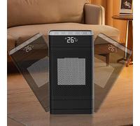 Drepint Calefactor Ceramico Bajo Consumo 2000W, Temporizador de 12H, PTC, Calefactor Electrico Bajo Consumo, 3 Modos, Modos ECO, Pantalla LED, Calefactor Electrico para Oficina Dormitorio Casa