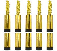 DRERIO Paquete de 10 botones de confeti giratorios, 10,5 cm, color dorado, sin gas comprimido, para bodas, aniversarios, Navidad, Año Nuevo