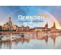 GP-Fever Calendario de pared Dresden – Elbflorenz mágico 2027, formato DIN A2 (60 × 42 cm)