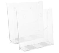 DRESSOOS 2 Piezas Expositor de Pared de Acrílico Transparente para Folletos