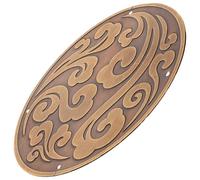 DRESSOOS Aplique Vintage de Latón de 11cm para Decoración de Puertas y Armarios, Estilo Chino Tradicional para Cocina y Oficina