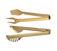 DRESSOOS Pinzas para Buffet de Acero Inoxidable Dorado, 2 Piezas Portátiles y Duraderas, Ideales para Reuniones Familiares y Uso al Aire Libre