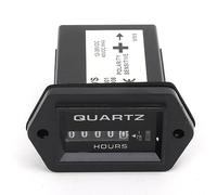 Drfeify Contador de Horas Mecánico, Contador de Horas del Motor de Metal ABS DC 12 V a 36 V Temporización de Cuarzo 99999,9 Resistente a Salpicaduras para Uso en Motores Diésel de Barcos, Camiones y
