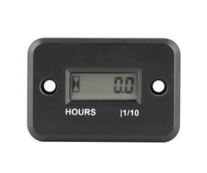 Drfeify Contador Horario Digital Inductivo, Tacómetro LCD de Resina Epoxi, 300 a 30000 RPM, IP68, Resistente Al Agua, 14 a 185 °F, para Cortacésped, Motocicleta, ATV, UTV, Generador de Motor de Gas