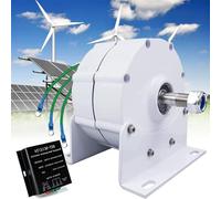 DRFGHK Generador de imán permanente de baja velocidad de rotación 600R/Min 12000W 12V/24V/48V/120V/220V Alternador AC trifásico para hacer tu propia turbina eólica horizontal, 24V