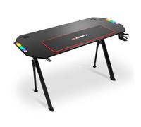 Drift Gaming Mesa gaming DZ175 RGB avanzado - Tablero de fibra de carbono, Alfombrilla XL, Negro