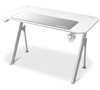 DRIFT GAMING DZ175 - Mesa Gaming, 120x60x75cm, Alfombrilla XL, Organizador de Cables, Soporte para Vasos y Auriculares. Soporta 100Kg, Blanco