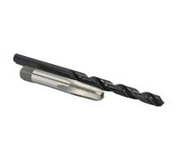 Drill America POU Series 1/8 "NPT grifo y taladro, 1/8" acero al carbono NPT grifo y broca "R" HSS en caja de plástico