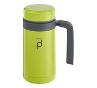 Drink Pod Termo Aislado al vacío para Bebidas, a Prueba de Goteo, de Acero Inoxidable, 0,45 L de Capacidad, Acero Inoxidable, Verde, 18.5 x 11 x 11 cm